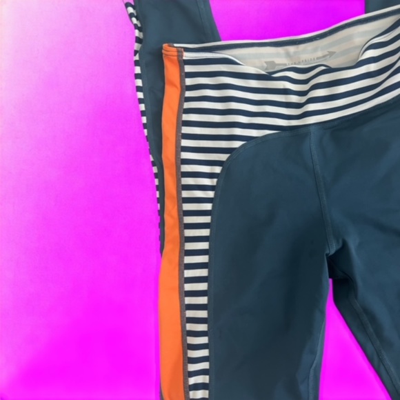 THE UPSIDE | Full length leggings Navy, Orange, White XS - Picture 5 of 6